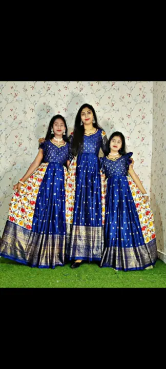 Patlo dola silk comb dress uploaded by SS fashion world on 8/17/2023