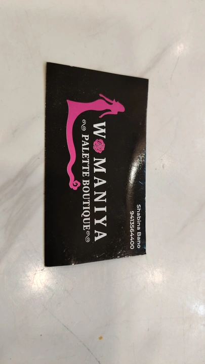 Visiting card store images of Womaniyapaletteboutique