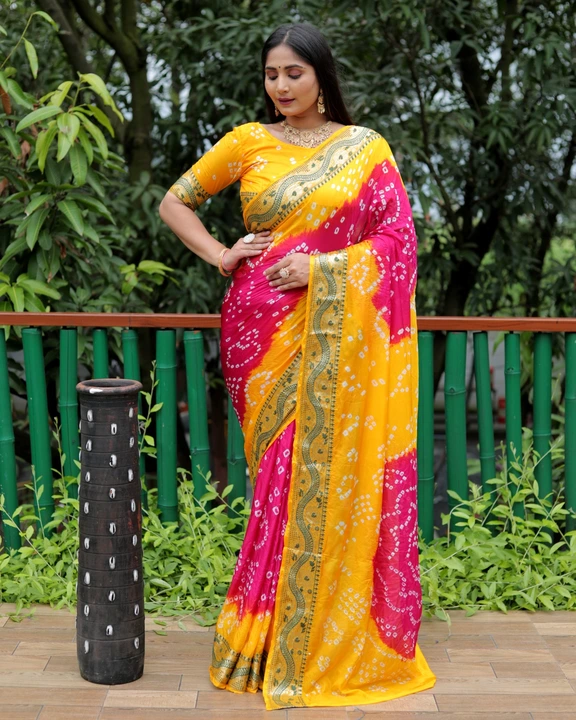 Bandhni saree uploaded by S.S. FASHION SURAT  on 8/17/2023