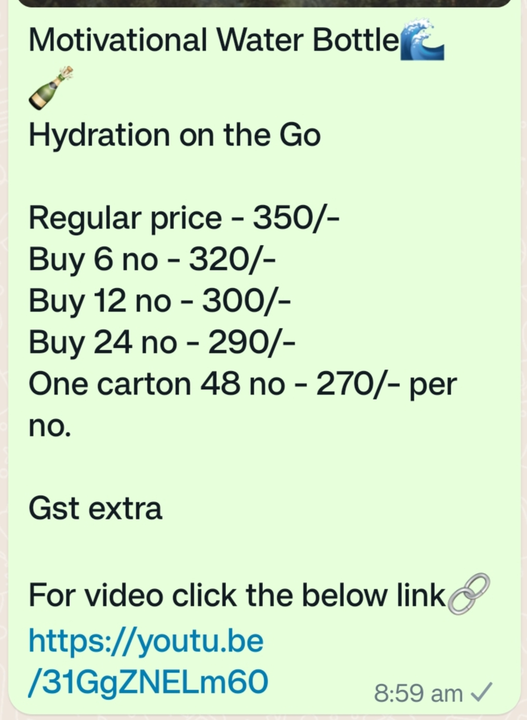 Motivational Water Bottle 🌊🍾 Set of 3 💭 uploaded by Sha kantilal jayantilal on 8/17/2023