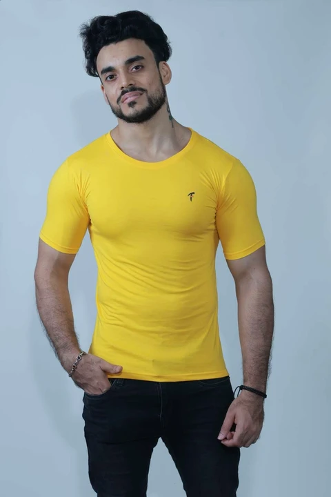 Fableat solid t-shirt Yellow uploaded by PKM EXPORTS PVT LTD on 8/17/2023