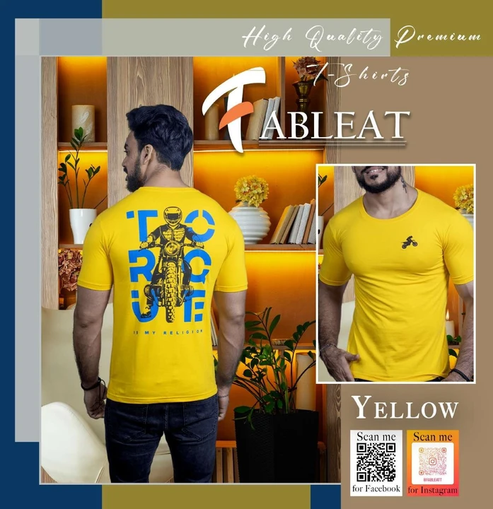 Fableat back print t-shirt Yellow uploaded by business on 8/17/2023
