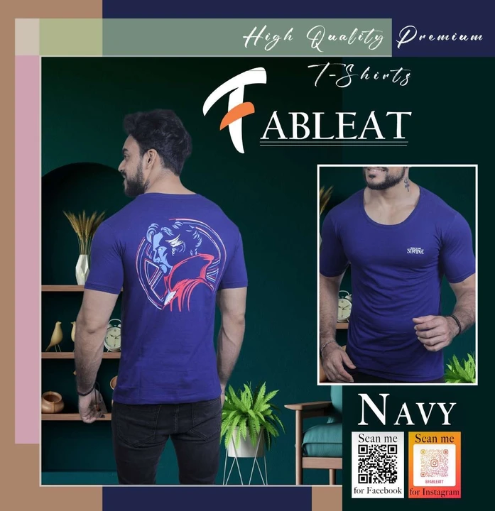 Fableat back print t-shirt Navy uploaded by business on 8/17/2023