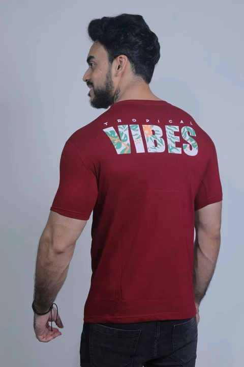 Fableat back print t-shirt Maroon uploaded by PKM EXPORTS PVT LTD on 8/17/2023