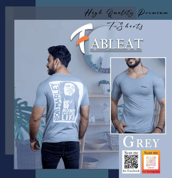 Fableat back print t-shirt Grey uploaded by business on 8/17/2023