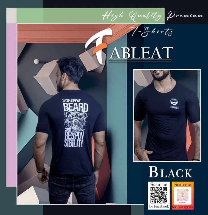 Fableat back print t-shirt Black uploaded by business on 8/17/2023