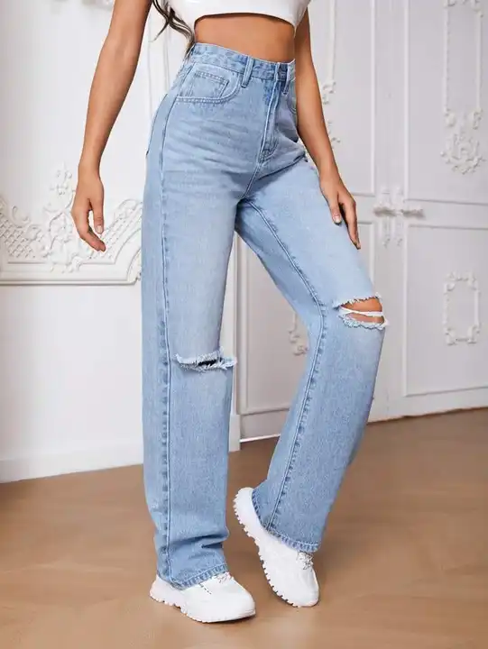 Knee cut Wisker jeans  uploaded by Shoppingfactory on 8/17/2023