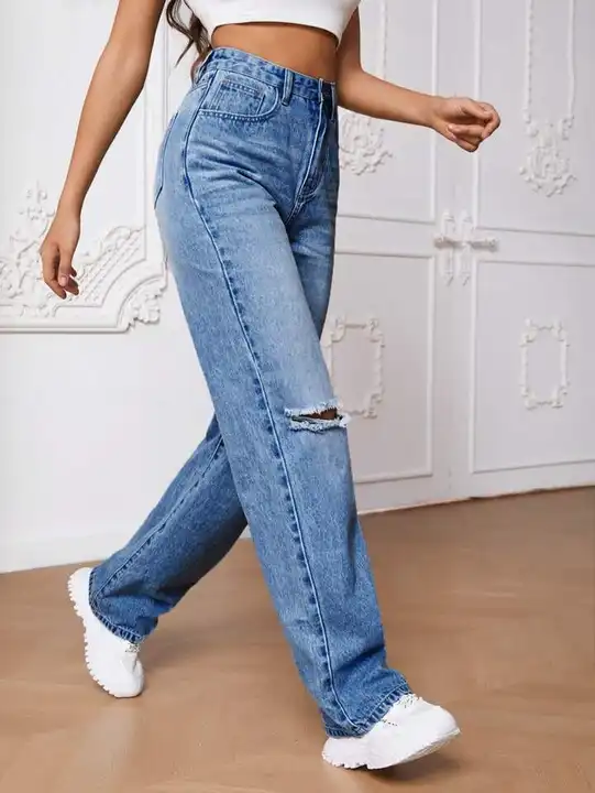 2 cut Wisker wash jeans dark  uploaded by Shoppingfactory on 8/17/2023