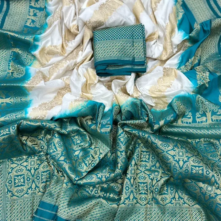 Semi viscose silk saree with raw silk uploaded by business on 8/17/2023