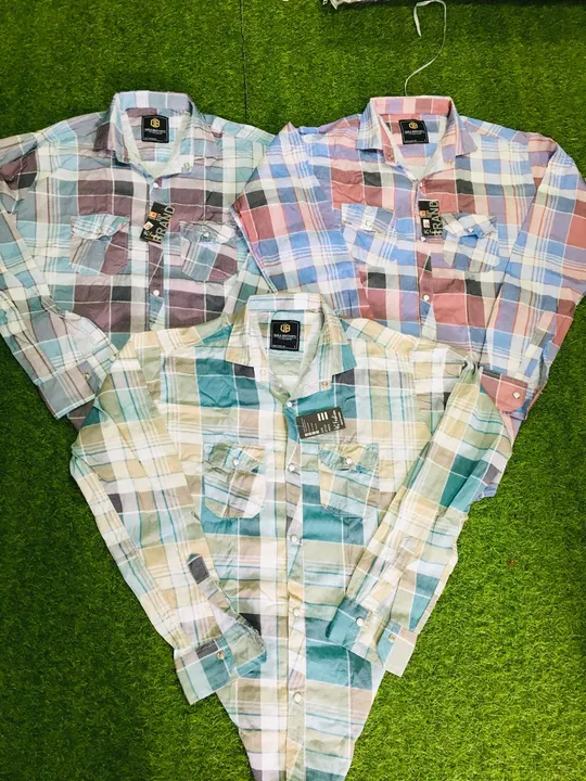 Cotton Lafer double pocket shirts  size M L  uploaded by business on 8/17/2023