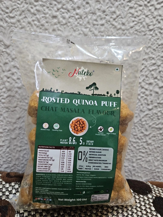 Rosted quinoa puff 100 gm (chat masala flavour) uploaded by business on 8/17/2023