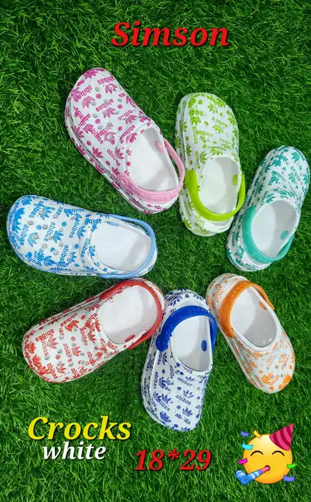 White printed crocs  uploaded by Baba footwear on 8/17/2023
