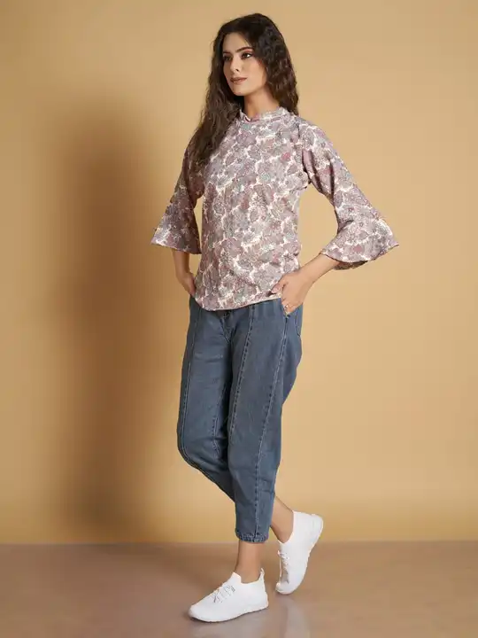 Casual Regular Sleeves Printed Women Top  uploaded by Agrahari Brother's Tex Co  on 8/17/2023