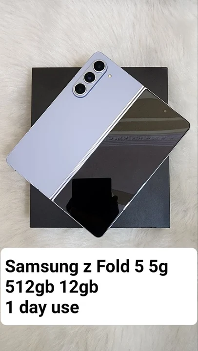 Samsung fold 5 blue 12/512 uploaded by Anas trading co on 8/17/2023