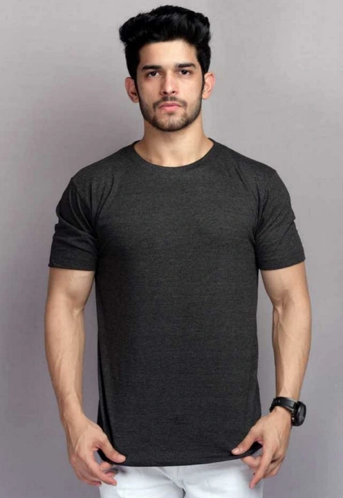 Black Lycra Solid tshirt for men  uploaded by Aryson India on 8/17/2023