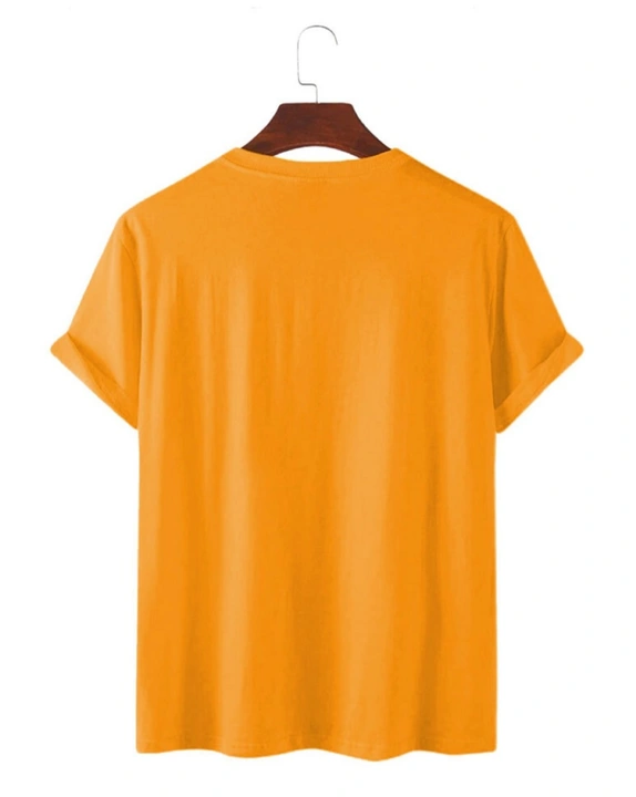 Yellow Lycra Solid tshirt for men  uploaded by business on 8/17/2023