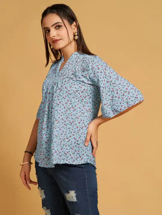 Casual Regular Sleeves Printed Women  Multicolor  uploaded by Agrahari Brother's Tex Co  on 8/17/2023