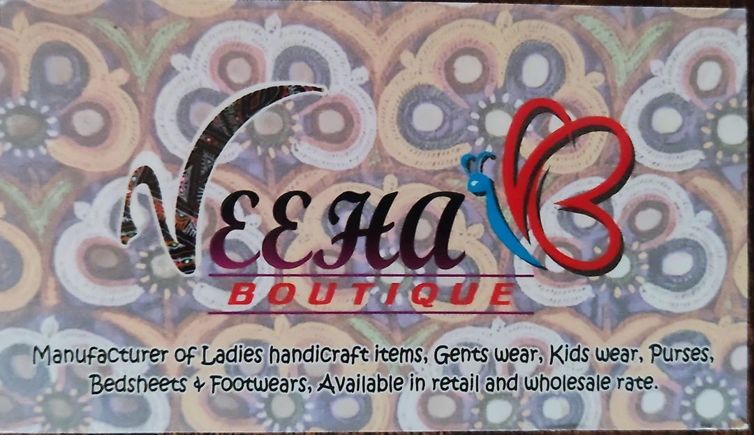 Visiting card store images of Veeha Boutique