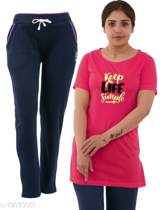 Track Pant & Tshirt combo for women uploaded by BEDI & SONS COMPANY  on 3/19/2021