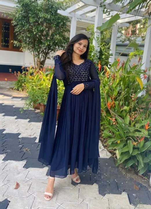Beautiful sequence suit

*Top+Duppata*💙✨

For an absolutely stunning look, wear this Georgotte maxi uploaded by business on 8/18/2023