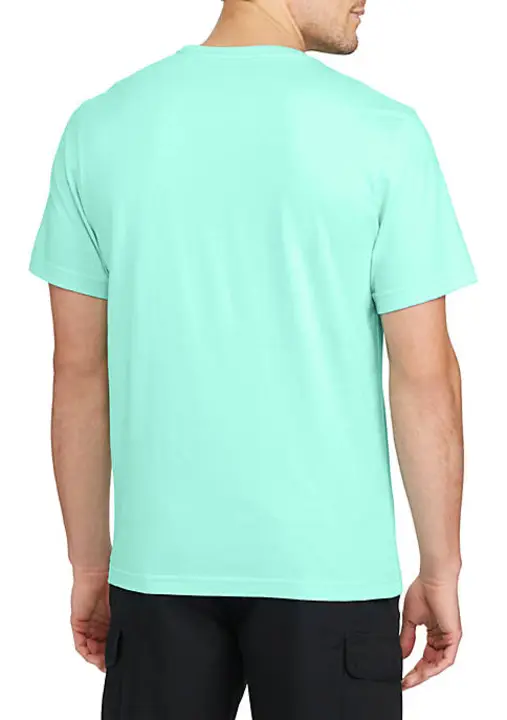 hot button round neck half sleeve light green printed t-shirt for men! 🌿 uploaded by business on 8/18/2023