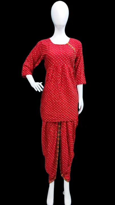 Reyon Top and Dhoti with traditional lace uploaded by Veeha Boutique on 8/18/2023