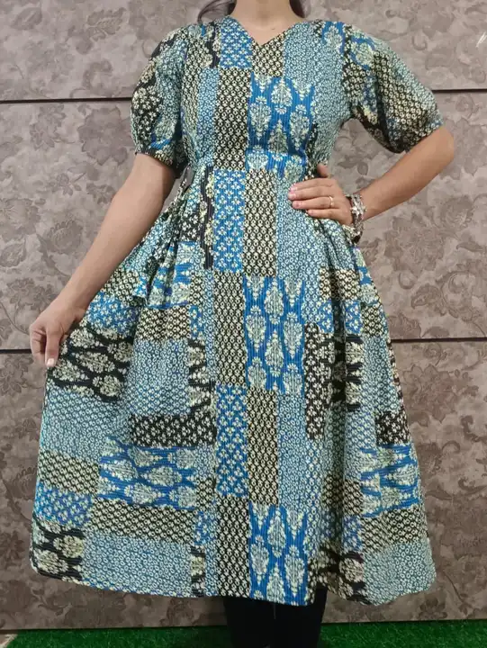 Ajrakh Frock Style Kurti uploaded by Veeha Boutique on 8/18/2023