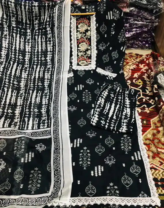 Kurti+pant+dupatta uploaded by Unique Creation on 8/18/2023