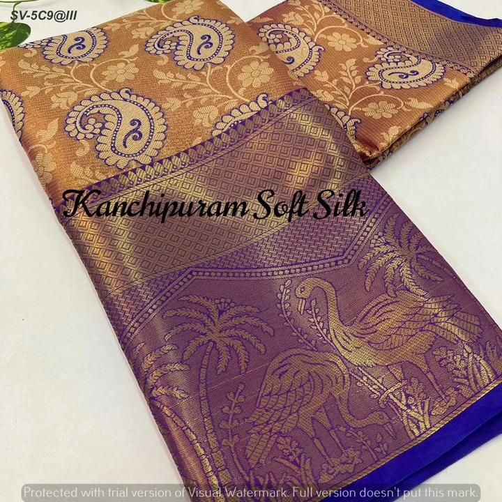 Kanjivaram silk uploaded by Suyukti fab on 8/18/2023