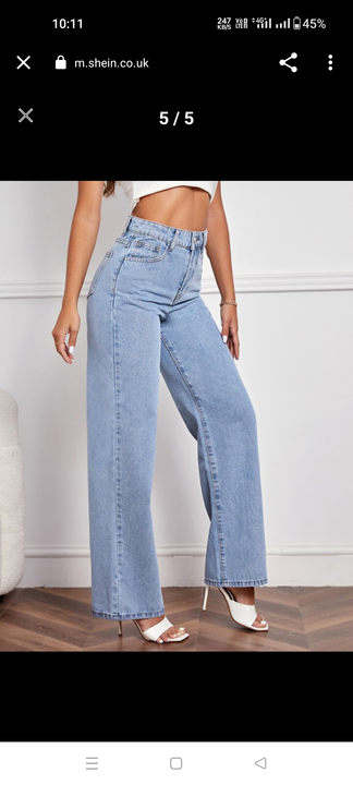 Sky blue. Wide leg jeans  uploaded by Shoppingfactory on 8/18/2023