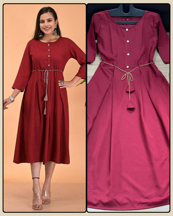 SOFT FLAIR CREP KURTI uploaded by business on 8/18/2023