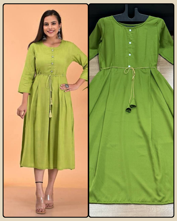 SOFT FLAIR CREP KURTI uploaded by Swastik creation on 8/18/2023