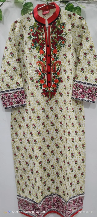 Cambric cotton kurti  uploaded by Sufiya collection on 8/18/2023