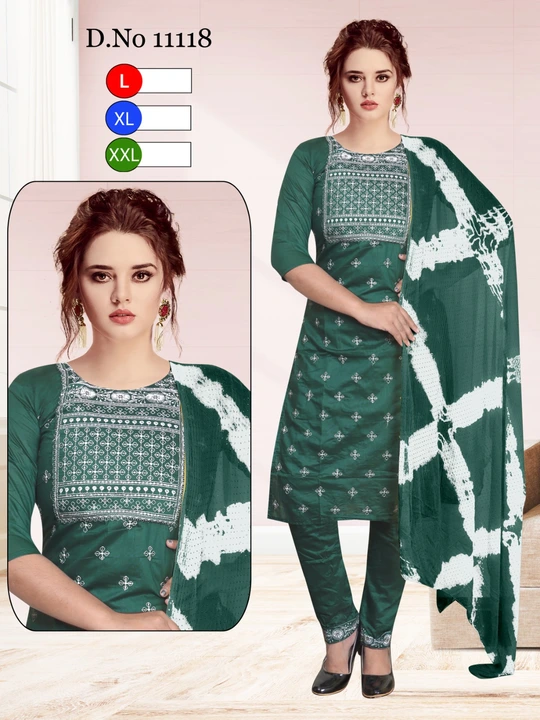 Chanderi suit 
Rate :295/_ 
3pc s suits what's up 9512733183  uploaded by Ridhi Sidhi Creation 9512733183 on 8/18/2023
