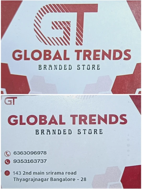 Visiting card store images of GLOBAL TRENDS 