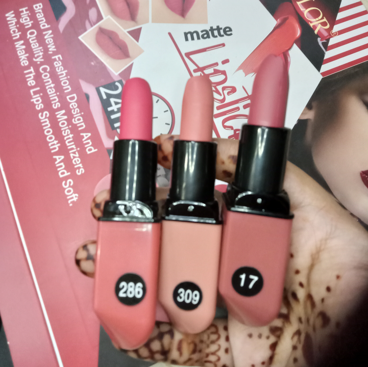 Nude lipstick buy 3 lipstick 250rs only  uploaded by Aruhan products on 8/18/2023