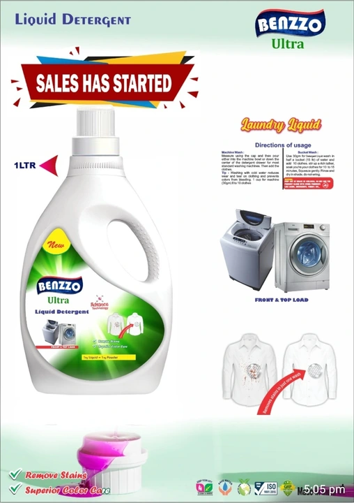 Benzzo Ultra Liquid Detrgent 1ltr uploaded by FreshAir Exporters on 8/19/2023