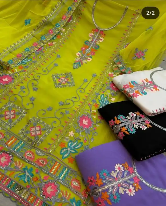 Women's jorjet pakistani drrss material at wholesale prices  uploaded by Rv Products on 8/19/2023