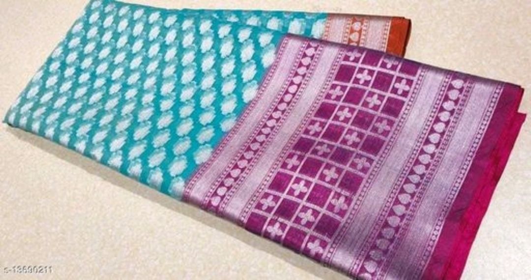 Post image Saree Fabric: Kora Muslin
Blouse: Separate Blouse Piece
Blouse Fabric: Brocade
Pattern: Woven Design
Blouse Pattern: Same as Pallu
Multipack: Single
Sizes: 
Free Size (Saree Length Size: 5.5 m, Blouse Length Size: 0.8 m)