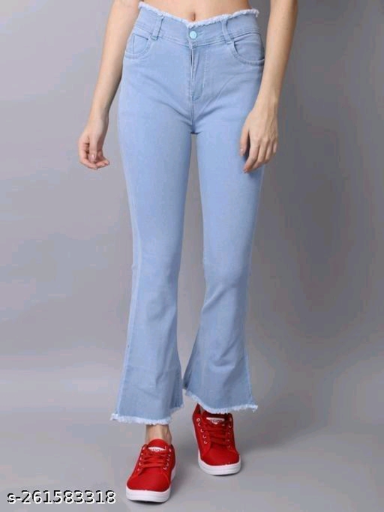 Women bell bottom Jeans uploaded by LITTLEMAMA  on 8/19/2023