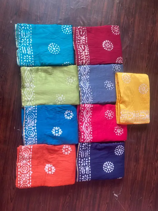 Batik print sarees  uploaded by The Lord Krishna Fab on 8/19/2023
