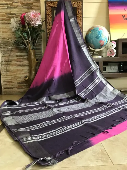 Pure linle sarees  uploaded by Handloom print on 8/19/2023