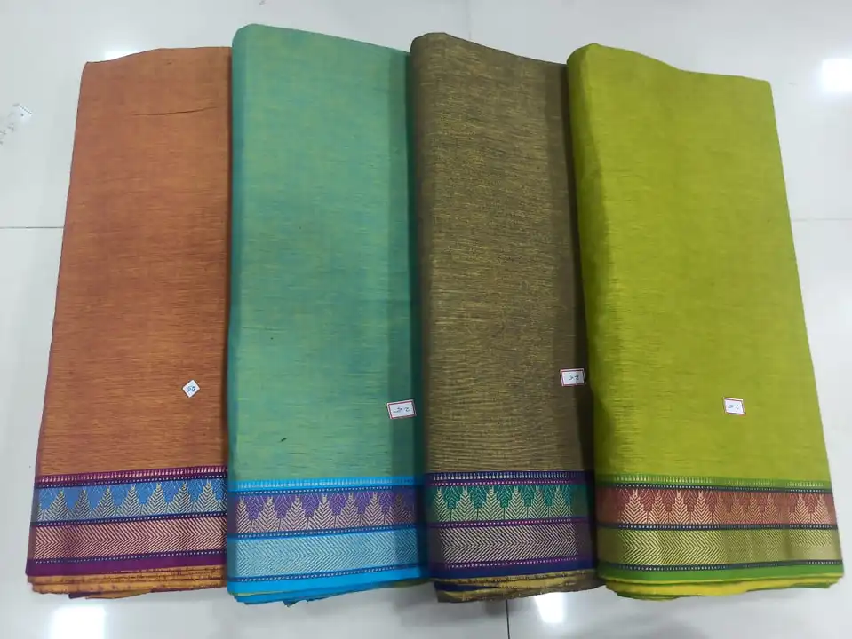 South Indian Mangalgiri fancy border fabric  uploaded by SHV Sh handloom on 8/19/2023