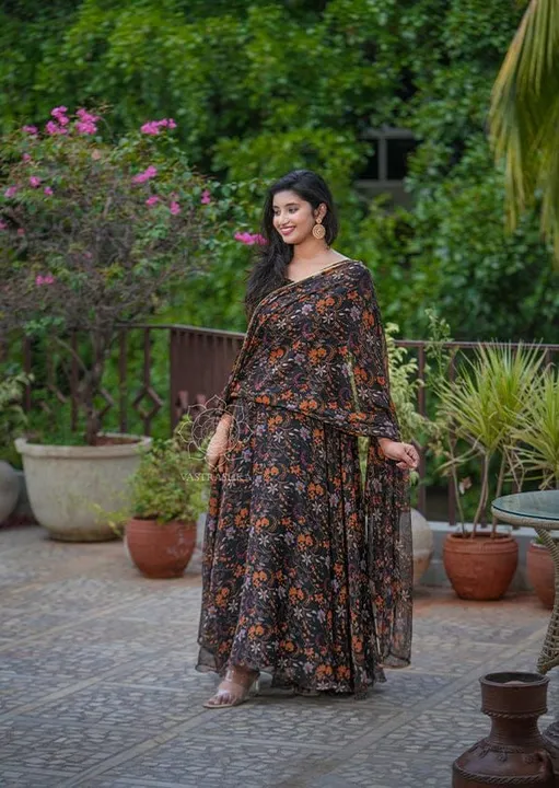 Be the talk of the town with the beautiful Black Kalamkari Dress! This piece is made from Fox George uploaded by business on 8/19/2023