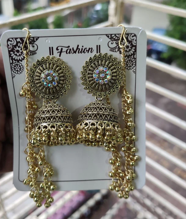Bahubali Earrings With Kanchain uploaded by Sudha Creations  on 8/19/2023