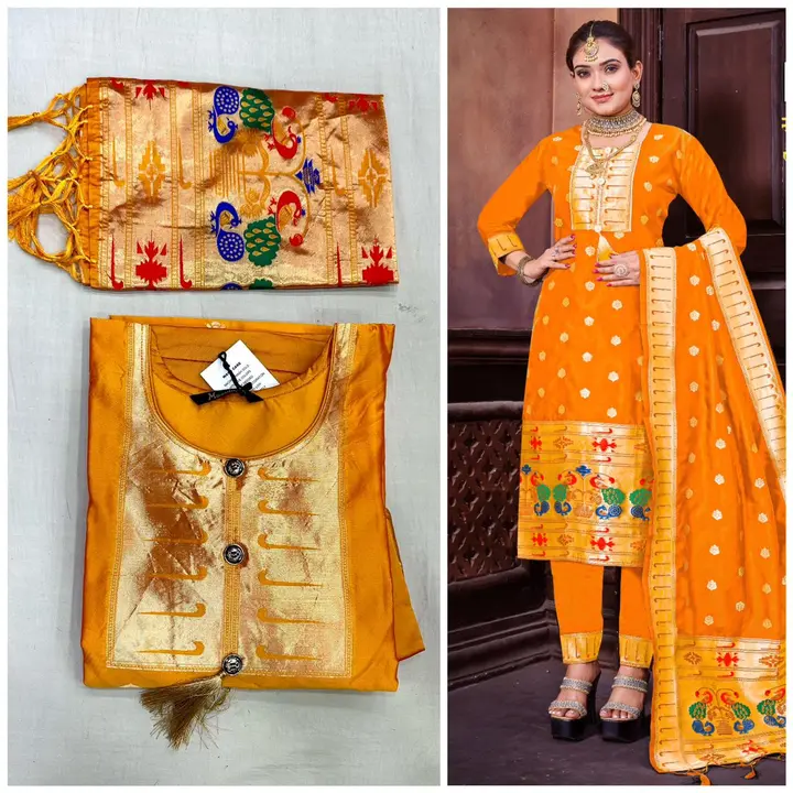 Paithani dress  uploaded by Krishna fashion on 8/19/2023