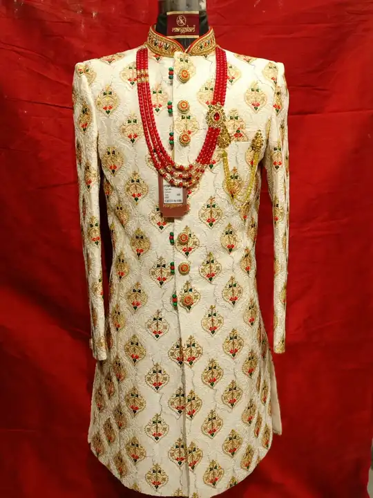 sherwani wedding dress contact number:8810697424 uploaded by business on 8/19/2023