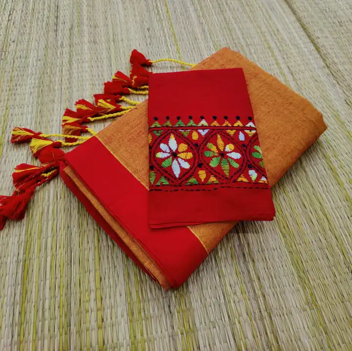 *👉Handloom Best quality Khadi by cotton Soild khadi plane  saree  uploaded by Maa saree textile on 8/19/2023