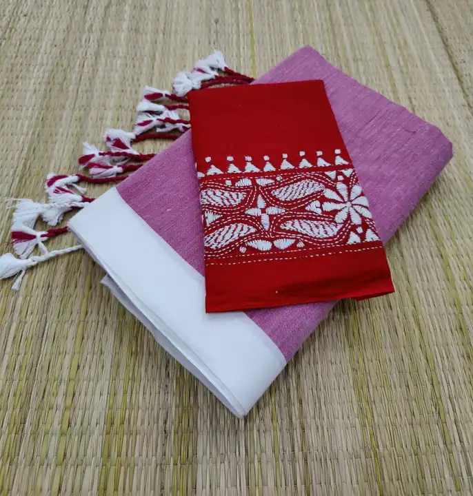 *👉Handloom Best quality Khadi by cotton Soild khadi plane  saree  uploaded by Maa saree textile on 8/19/2023
