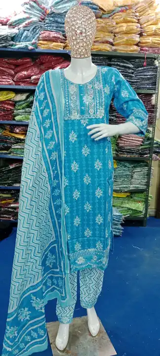 3 pcs  kurti with dupatta and salwar suit  uploaded by business on 8/19/2023